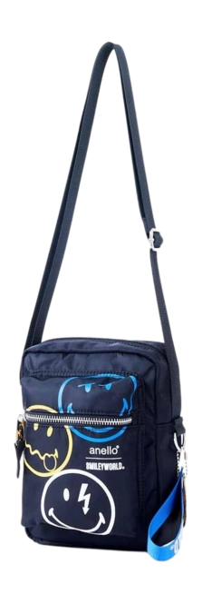 Shoulder Bag Anello Mini Smiley Black