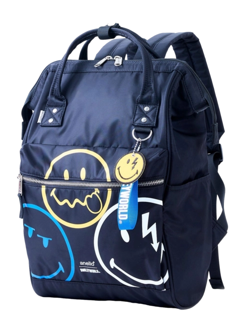 Rucksack Anello Beverly Kuchigane Large Print Black