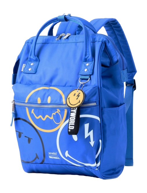 Rucksack Anello Beverly Kuchigane Large Print Blue