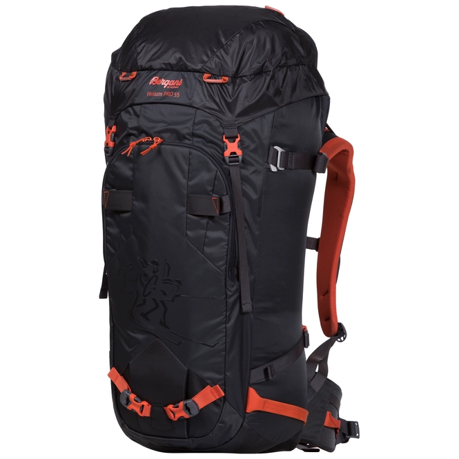 Backpack Bergans Helium PRO 55 L Solid Charcoal Koi Orange