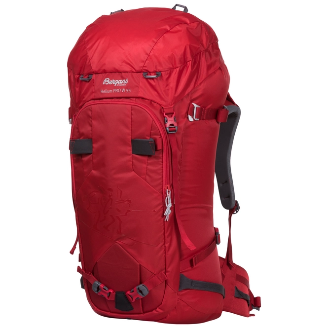 Backpack Bergans Women Helium PRO 55 L Red Solid Grey