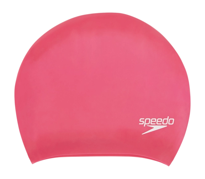 Swimming Cap Speedo Unisex Long Hair Silicone Cap Pink