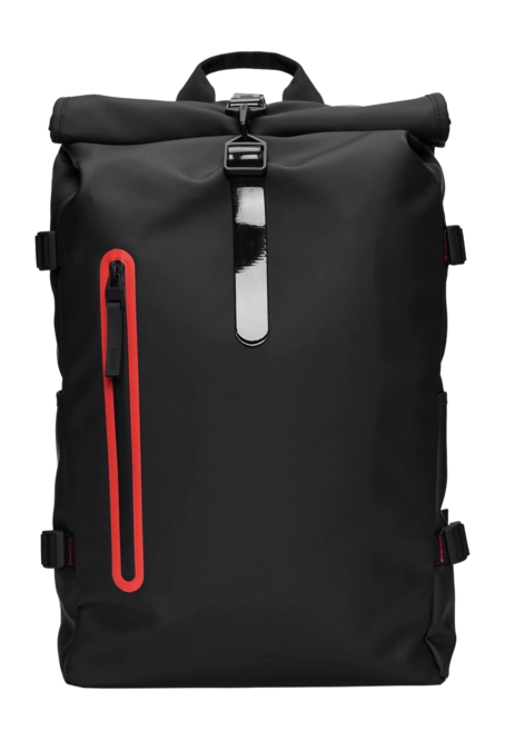 Shoulder Bag RAINS Unisex Rolltop Rucksack Contrast Large Black