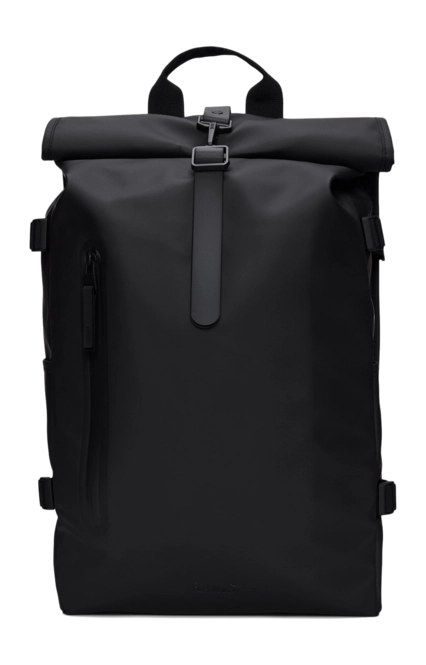 Shoulder Bag RAINS Unisex Rolltop Rucksack Large Black