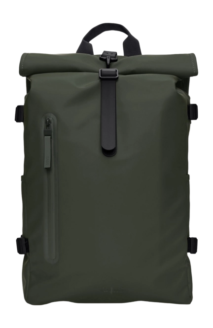 Shoulder Bag RAINS Unisex Rolltop Rucksack Large Green