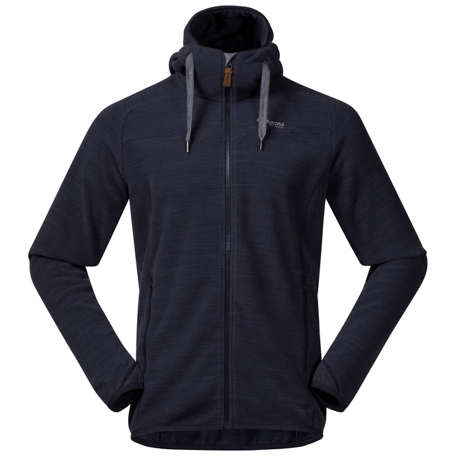 Hoodie Bergans Men Hareid Fleece Dark Navy Mel