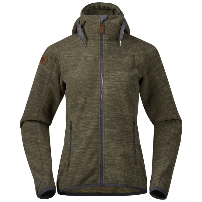 Hoodie Bergans Women Hareid Fleece Seaweed Mel