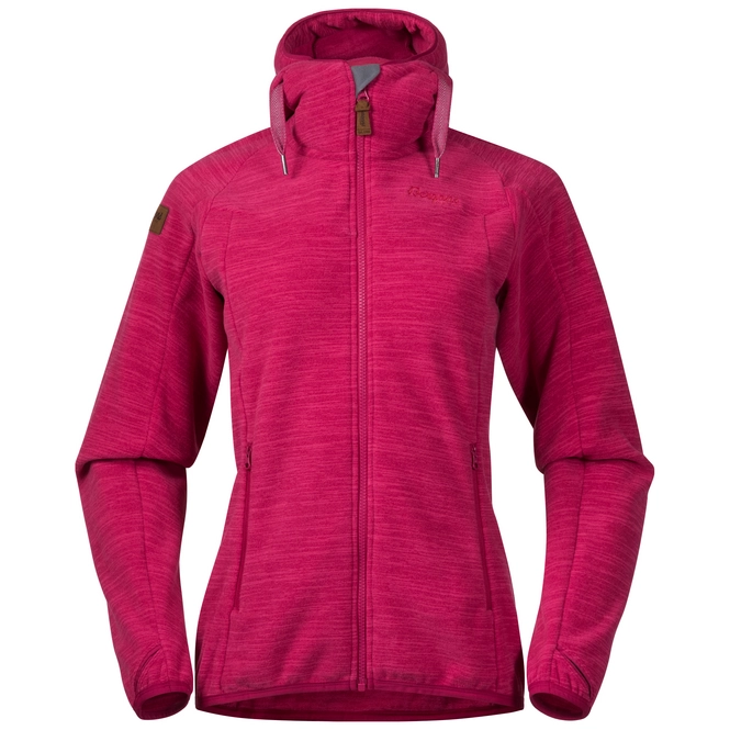 Hoodie Bergans Women Hareid Fleece Bougainvillea Mel