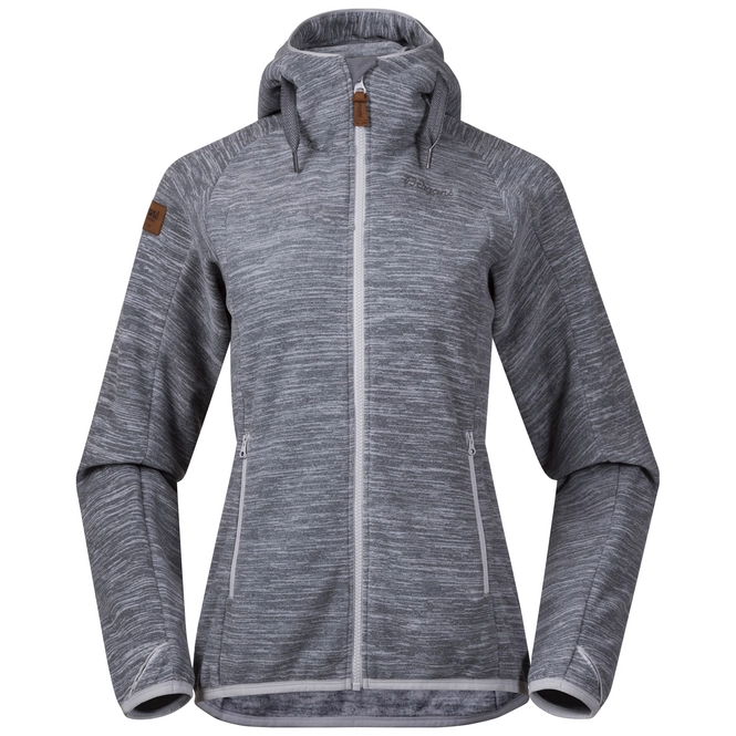 Hoodie Bergans Women Hareid Fleece Aluminium Mel