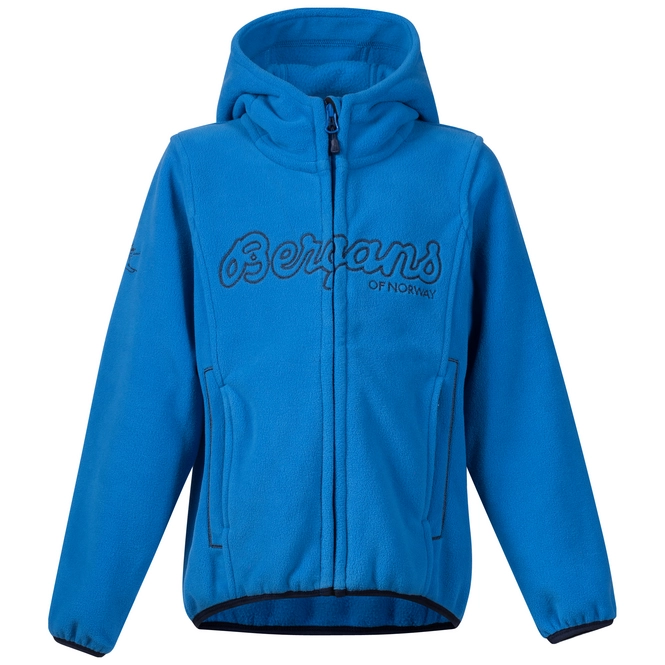 Hoodie Bergans Kids Bryggen Fleece Athens Blue Navy