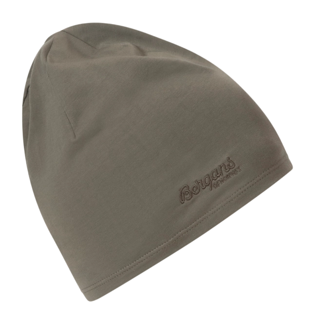 Beanie Bergans Unisex Cotton Beanie Green Mud
