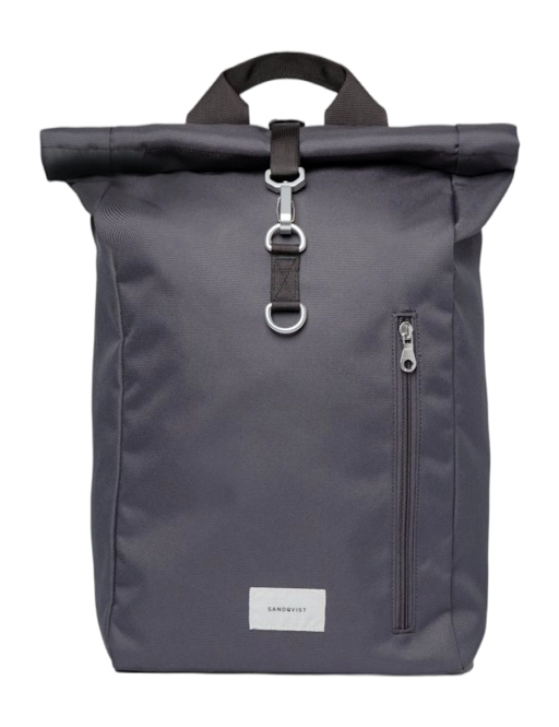 Rucksack Sandqvist Unisex Ground Rolltop Asphalt With Black Webbing L