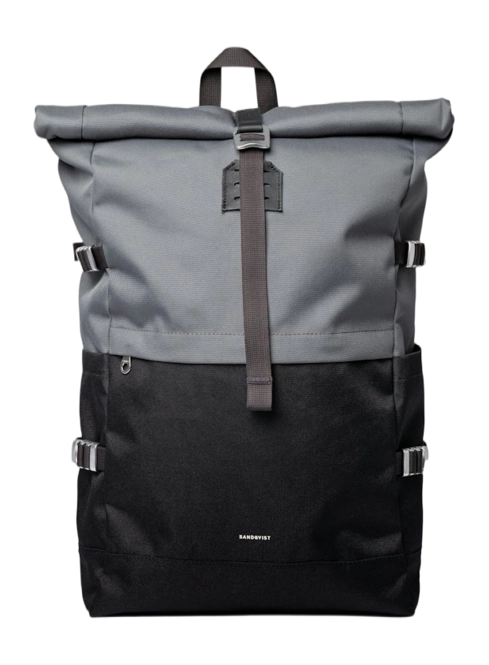 Rucksack Sandqvist Unisex Icon Rolltop Multi-coloured Dark With Black Leather L