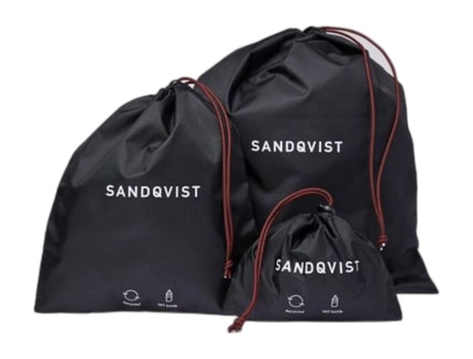 Storage Case Sandqvist Items Pack Bags Black (Set of 3)
