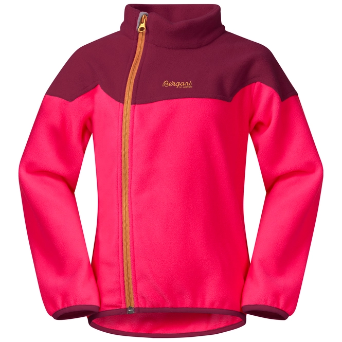 Fleece Bergans Kids Ruffen Dark Sorbet Jam Desert
