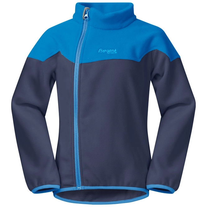 Fleece Bergans Kids Ruffen Navy Athens Blue Polar Blue