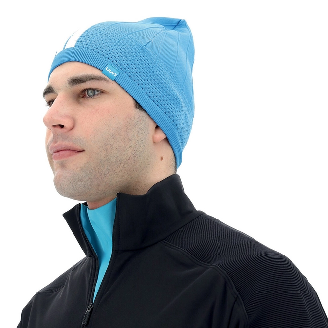 Beanie UYN Unisex Natyon Parallell Beanie Diva Blue White Large '24