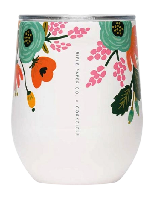 Thermal Mug Corkcicle Stemless Cream Floral 350 ml