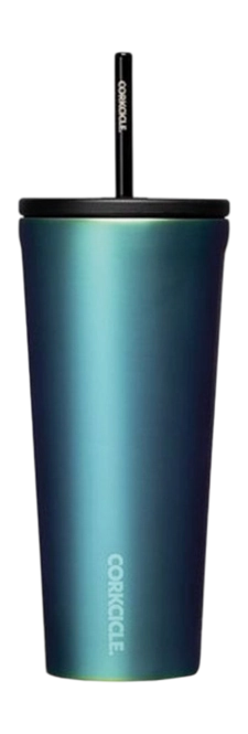 Thermal Mug Corkcicle Cold Cup with Straw Shiny Turquoise 710 ml