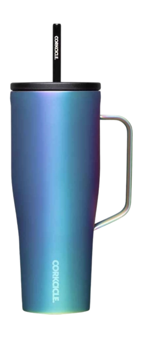 Thermal Mug Corkcicle Cold Cup XL with Straw Shiny Turquoise 890 ml