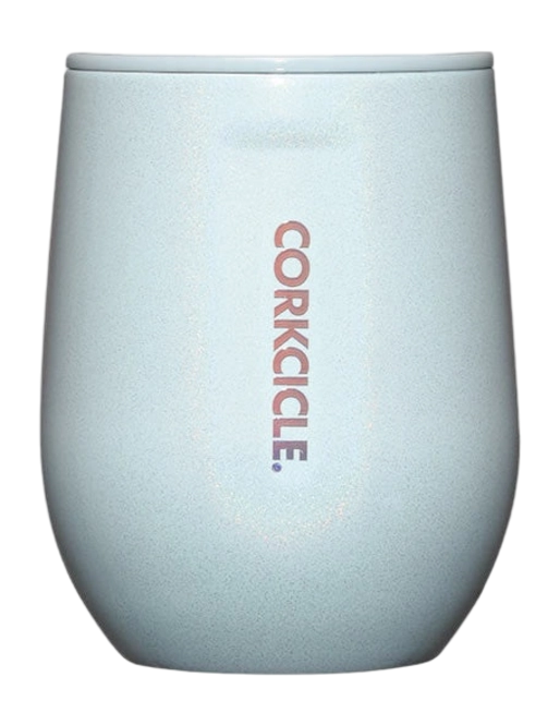Thermal Mug Corkcicle Stemless Glittery Pink Blue 350 ml