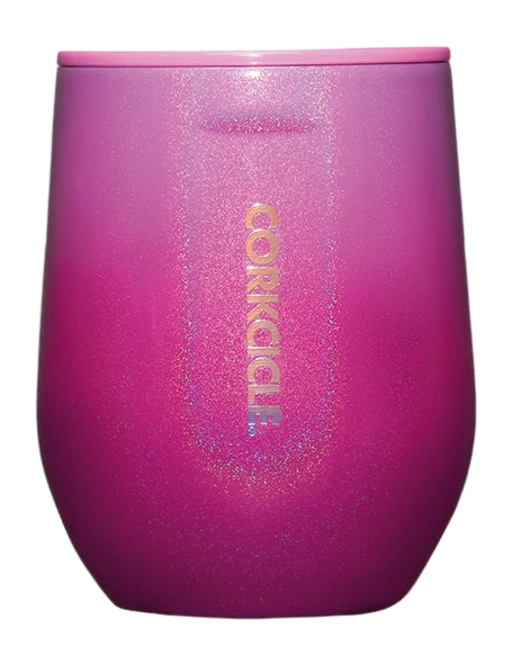 Thermal Mug Corkcicle Stemless Glittery Pink Ombre Dark 350 ml