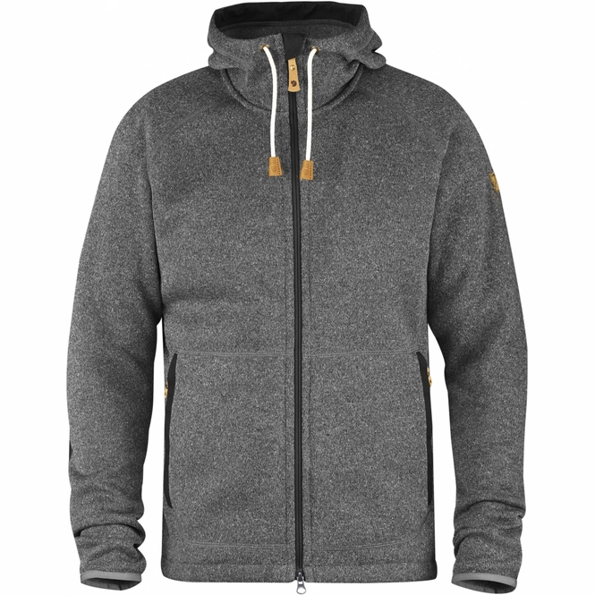 Hoodie Fjällräven Övik Fleece Dark Grey
