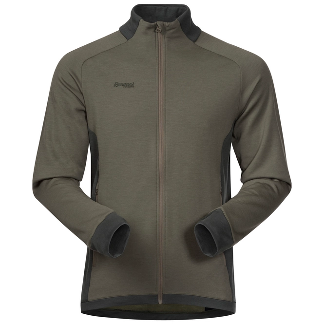 Sweatshirt Bergans Men Vikke Jacket Khaki Green Seaweed