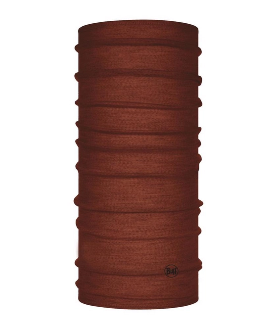 Neck Warmer Buff Unisex Merino Lightweight Solid Sienna