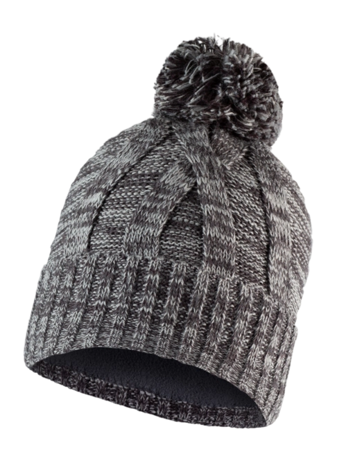 Beanie Buff Kids Knitted & Fleece Band Hat Blein Grey