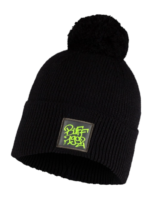 Beanie Buff Kids Knitted Hat Deik Black