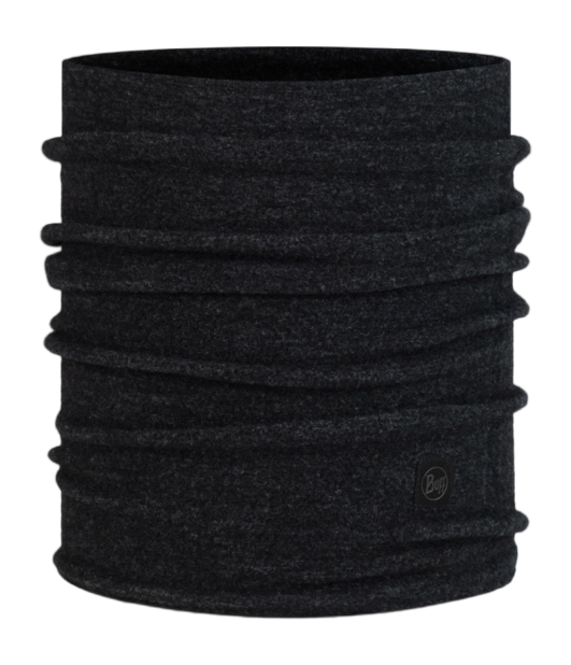 Neck Warmer Buff Unisex Merino Fleece Black