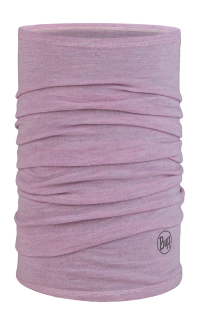 Neck warmer Buff Unisex Merino Midweight Melange Lilac Sand