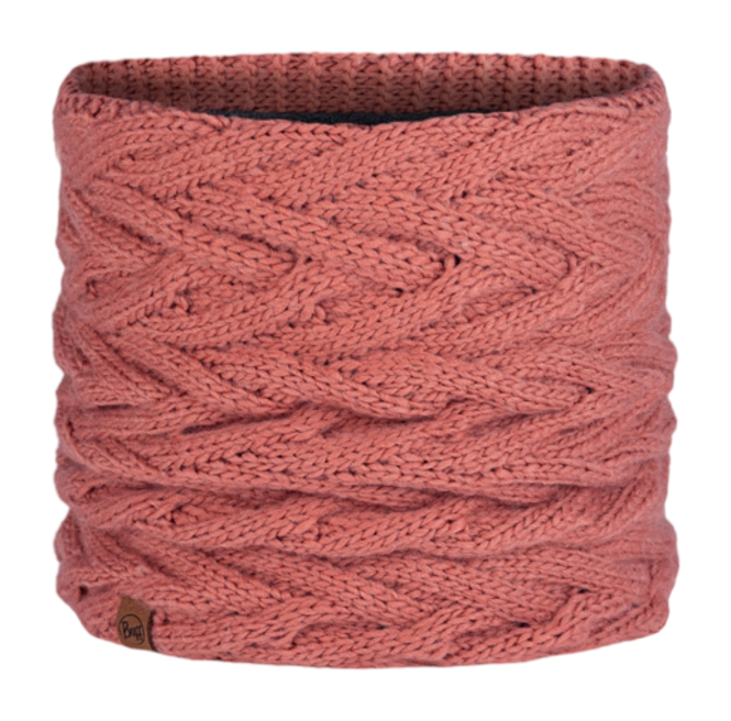 Neck Warmer Buff Unisex Knitted & Fleece Caryn Crimson