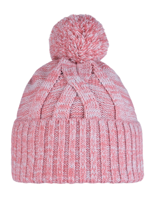 Beanie Buff Kids Knitted & Fleece Band Hat Pale Pink