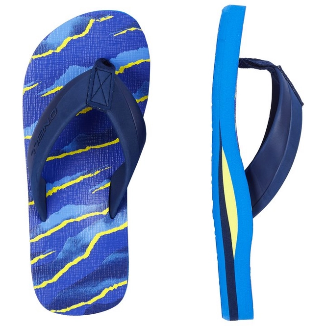 Flip FlopsO'Neill Boys Imprint Pattern Blue Aop w/ Yellow Orange
