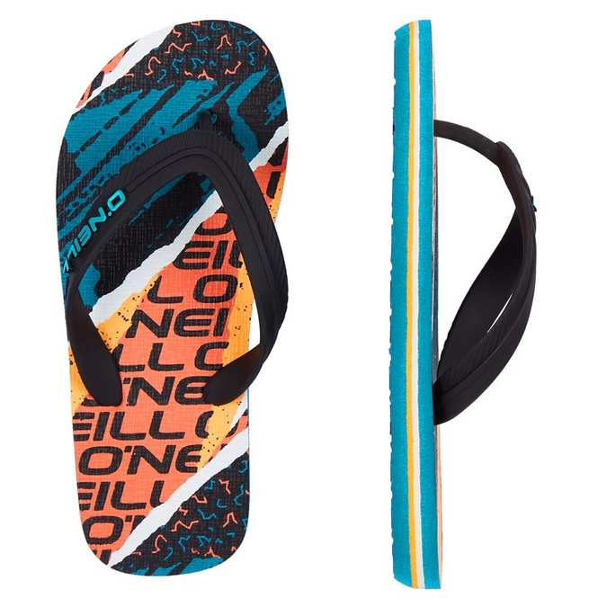 Flip Flops O'Neill Boys Profile Stack Black Aop w/ Red