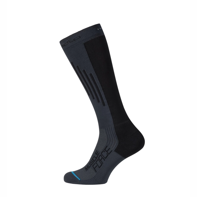 Socks Odlo Extra Long Running Muscle Force Grey Black