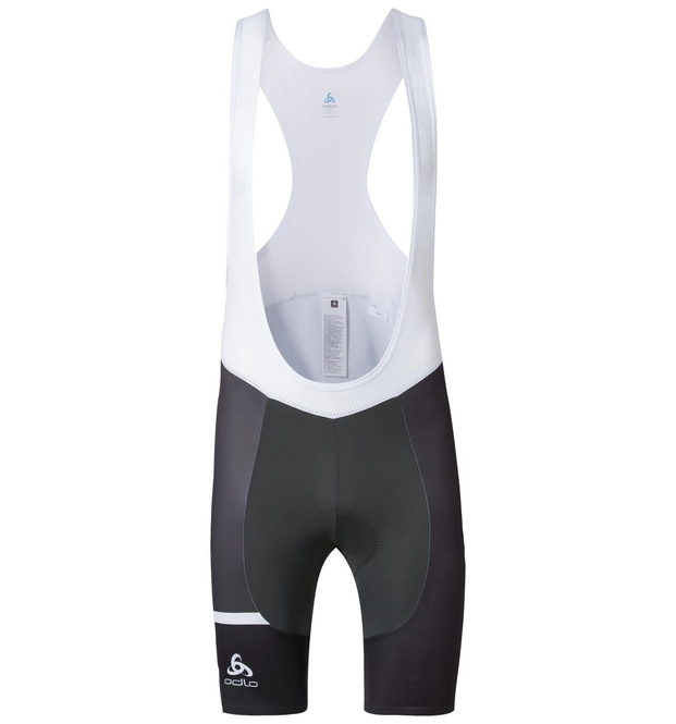 Cycling Shorts Odlo Mens Suspenders Kamikaze Graphite Grey Density 80