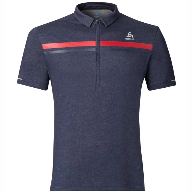 Cycling Jersey Odlo Mens Polo S/S Classic Blue