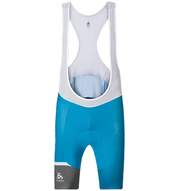 Cycling Shorts Odlo Mens Suspenders Kamikaze Blue Jewel