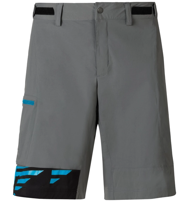 Cycling Shorts Odlo Mens Morzine Steel Grey Allover Print