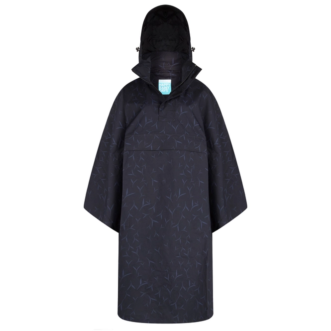 Poncho Happy Rainy Days Bike Cape Bella Wing Black Midnight