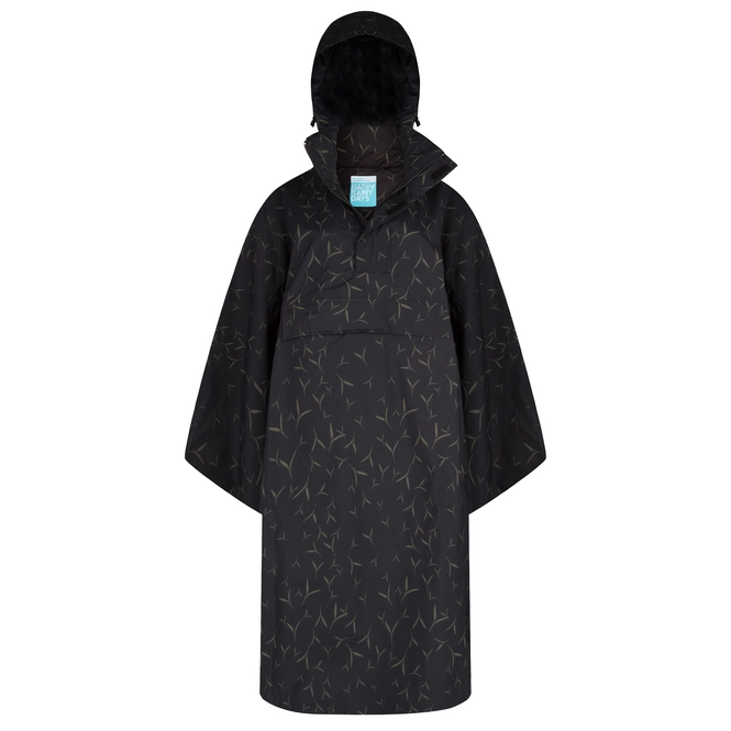 Poncho Happy Rainy Days Bike Cape Bonita Wing Black Moss
