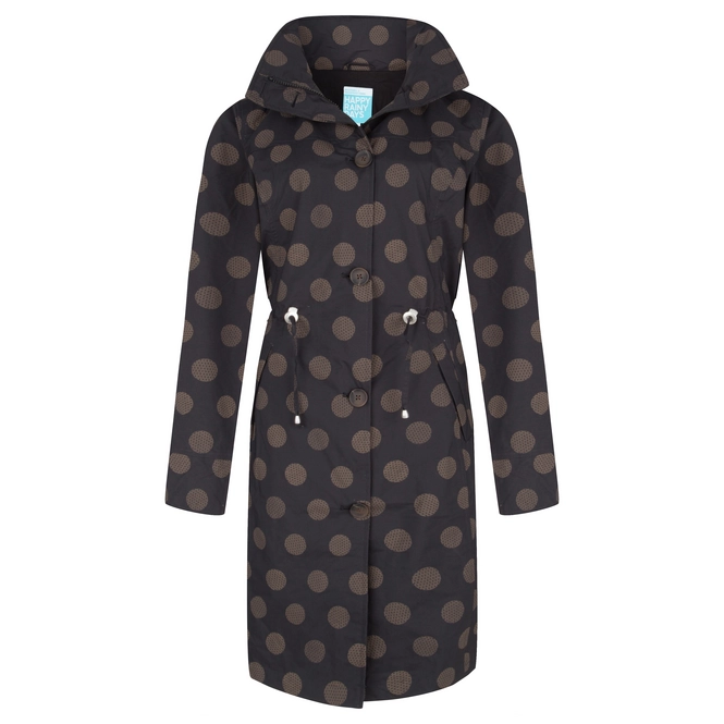 Raincoat Happy Rainy Days Sandy Globe Black