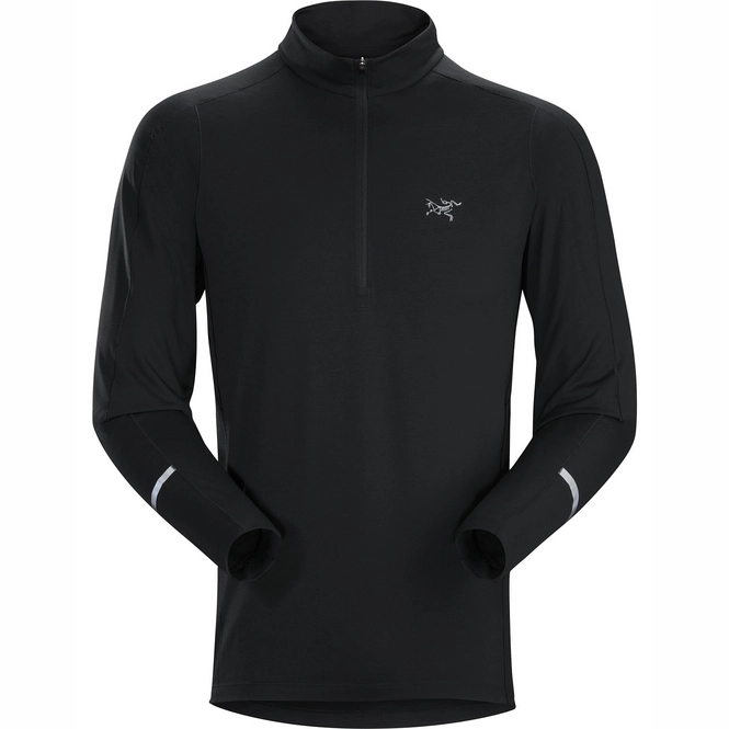 T-Shirt Arc'teryx Mens Cormac Zip Neck LS Black