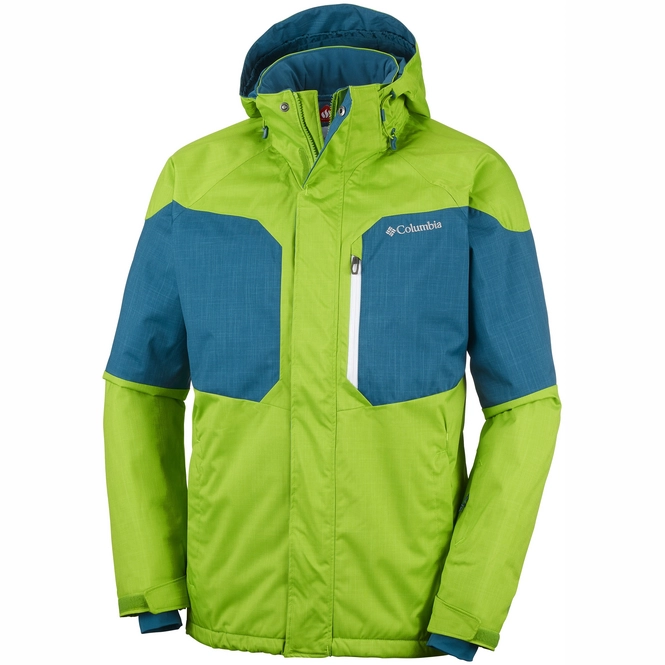 Ski Jacket Columbia Men Alpine Action Cyber Green Phoenix Blue