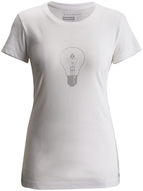 T-Shirt Black Diamond Women Ss Bd Idea Tee White