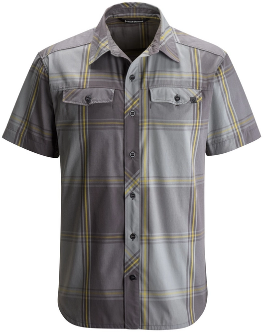 Shirt Black Diamond Men Ss Technician Shirt Nickel-Granite Plaid