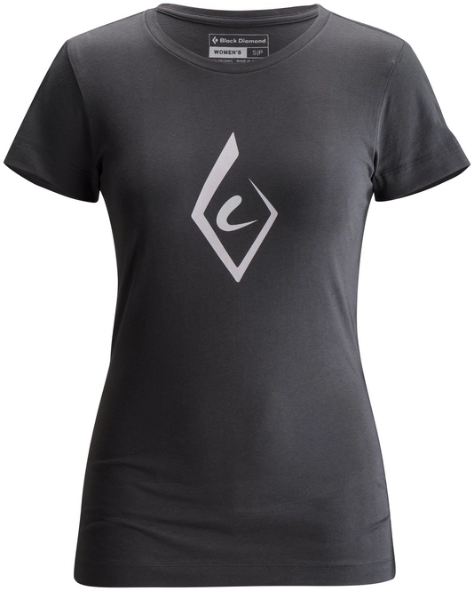 T-Shirt Black Diamond Women Ss Brushstroke Tee Smoke